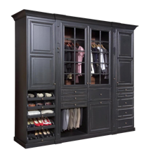 Picture a beautifully organized closet of custom units with a place for everything.